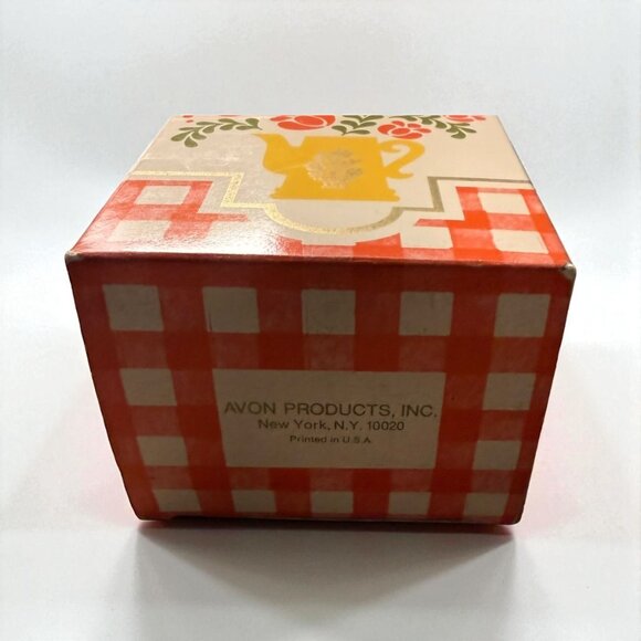 NIB Vintage Avon Koffee Klatch Lemon Velvet Bath Foam | Full Teapot Bottle & Box - Picture 4 of 9